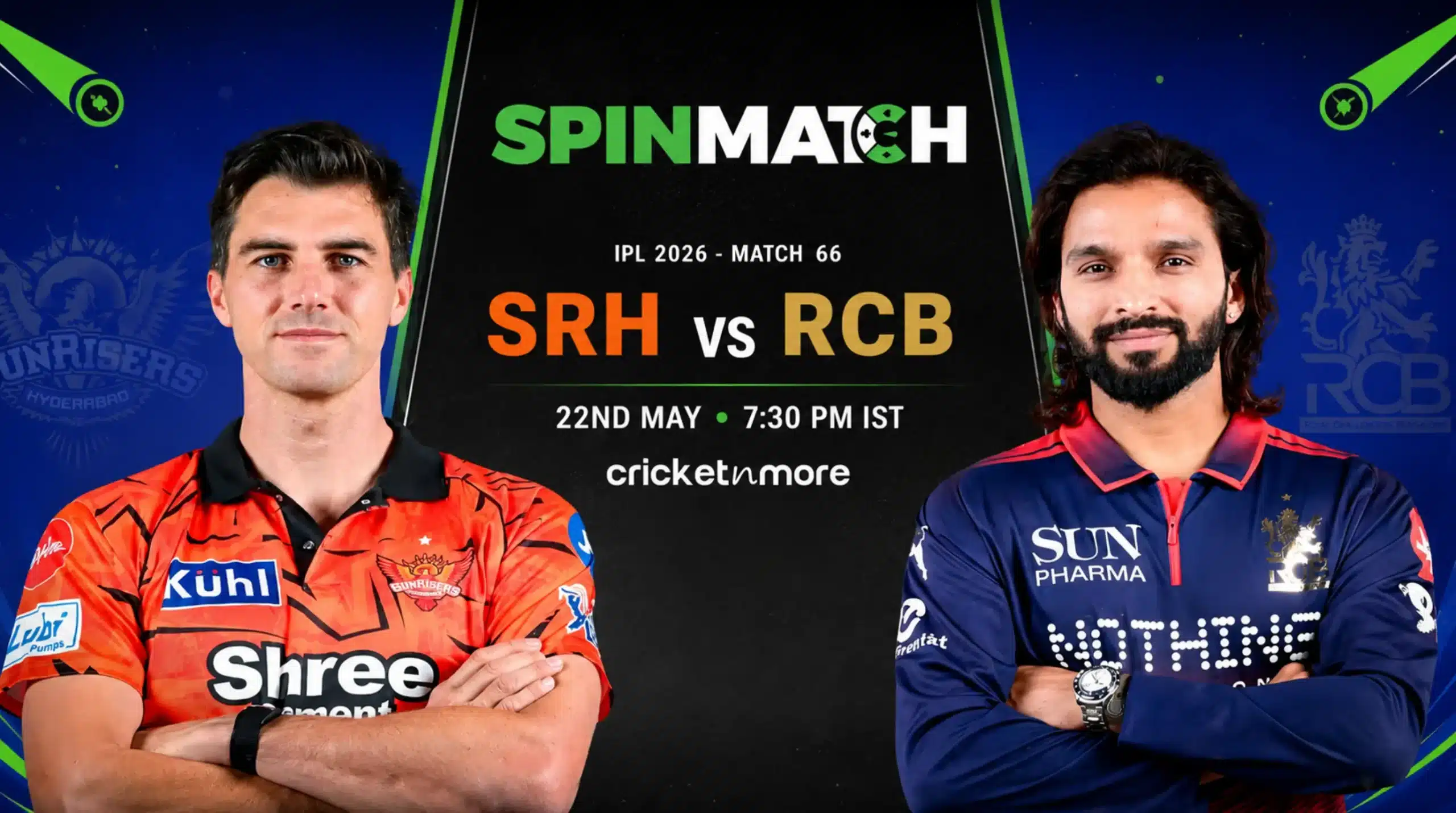 SRH vs RCB 2026 Spinmatch Updates